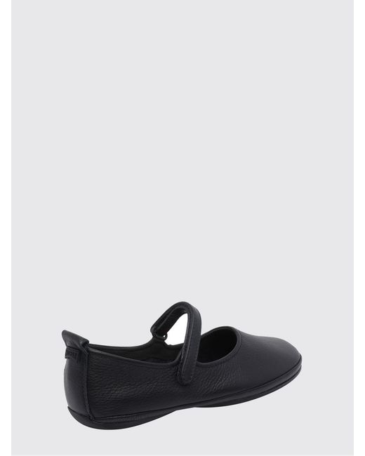 Camper White Right Nina Leather Ballerinas