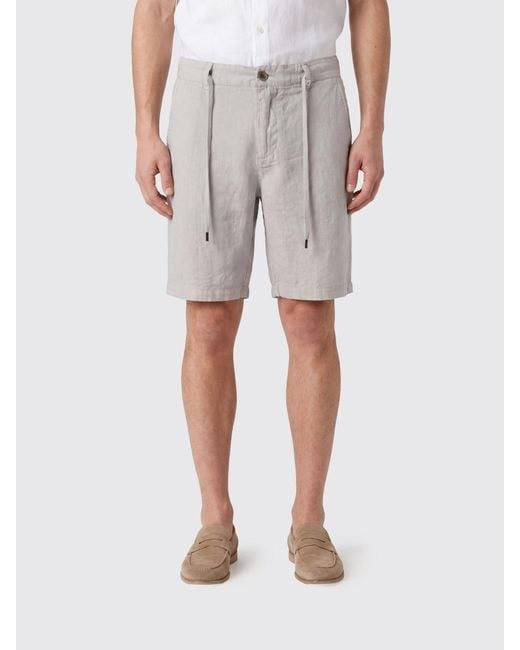 Myths Gray Linen Drawstring Shorts for men
