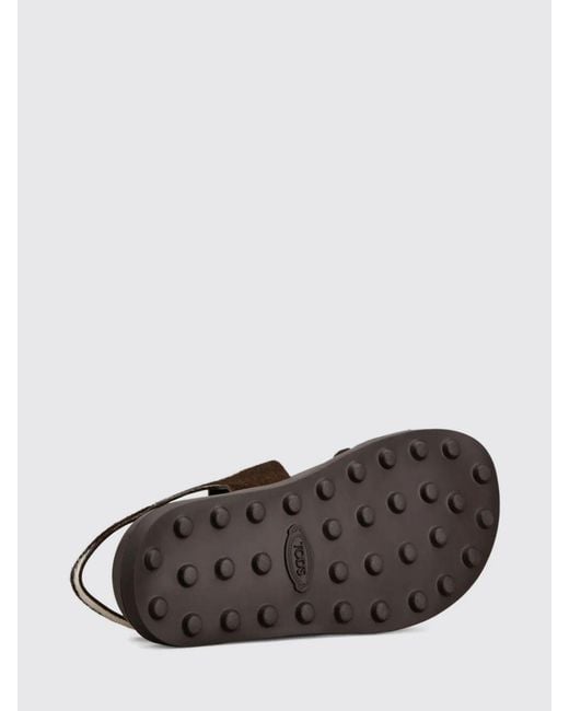 Tod's White Cow Print Pony Skin Sandals
