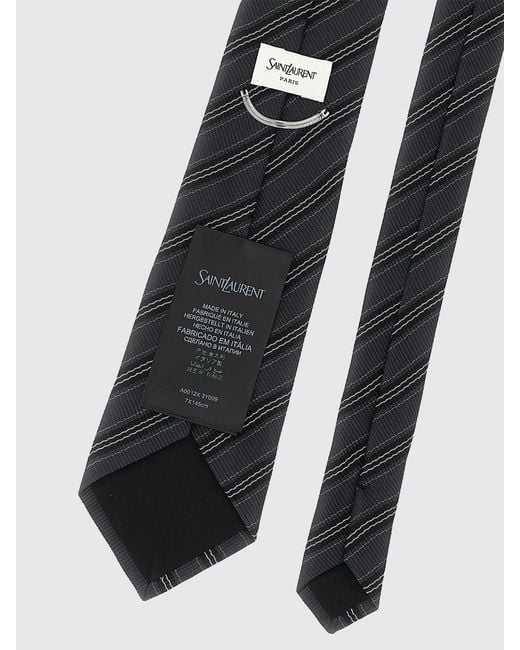 Saint Laurent White Classic Tie for men