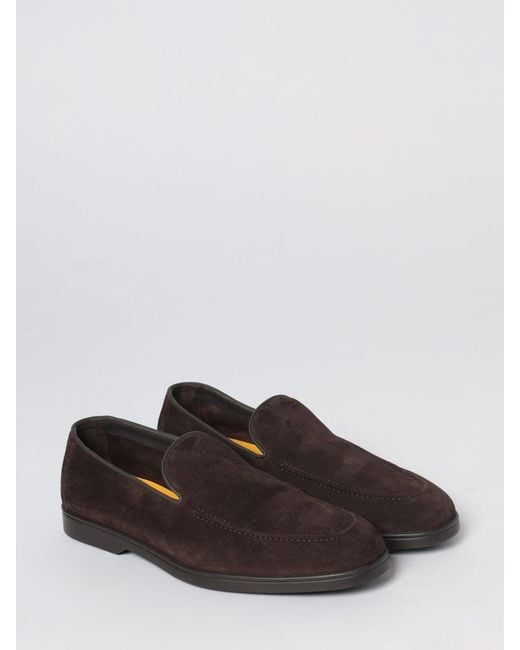 Doucal's White Suede Loafers for men