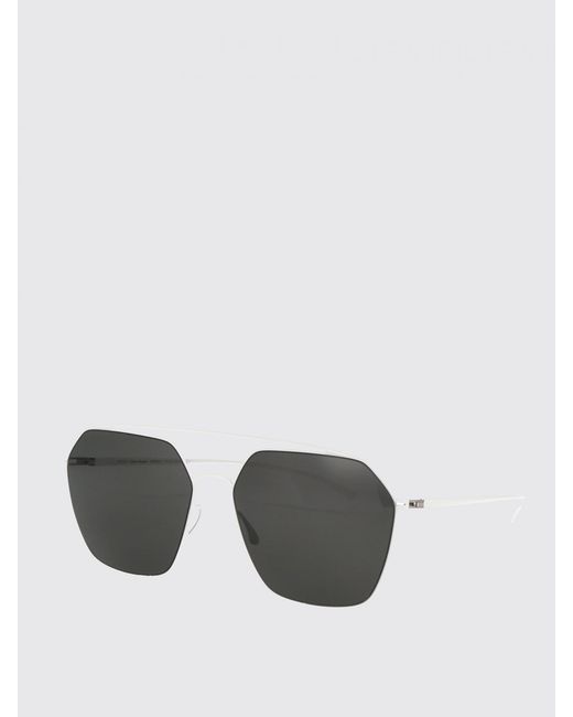 Mykita White Mmesse016 Maison Margiela X Metal Sunglasses for men