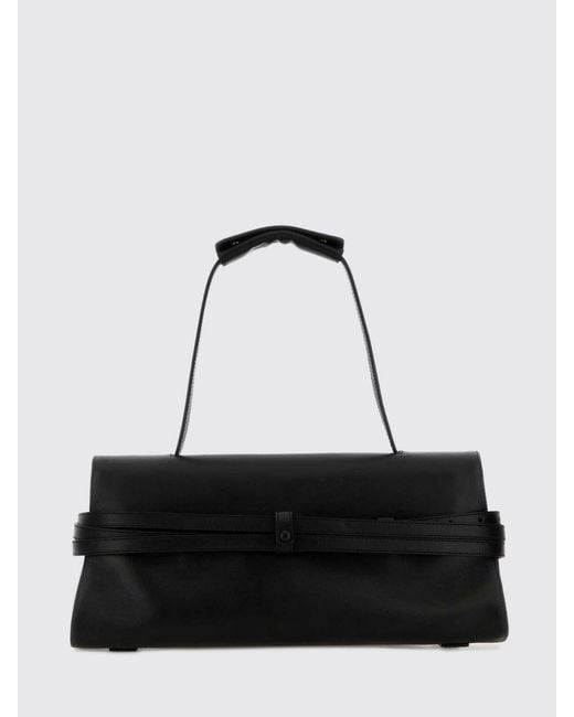 Moschino Black Nappaleder-Schultertasche