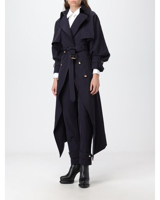 McQueen Blue Pants In Wool And Cotton
