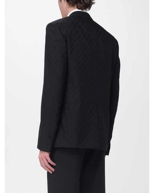 Gucci Blue Single Breasted Wool Blend Blazer for men