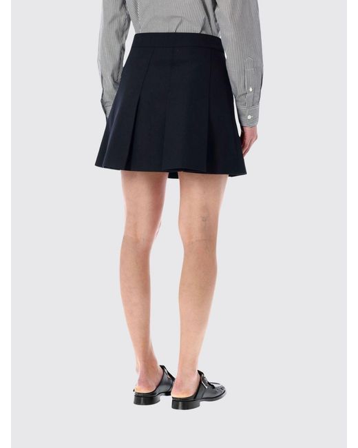 A.P.C. Black Cotton Blend And Wool Blend Skirt