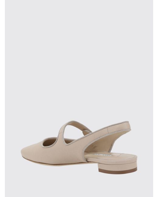 Manolo Blahnik Natural Ballet Flats