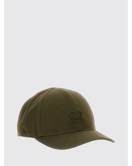 C P Company Green Cotton Hat for men