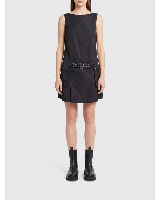 Ganni Black Recycled Fabric Cargo Dress