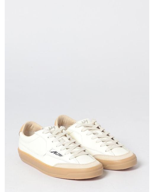Autry Natural Windscape Bicolour Leather Low-Top Trainers With Rubber Sole for men