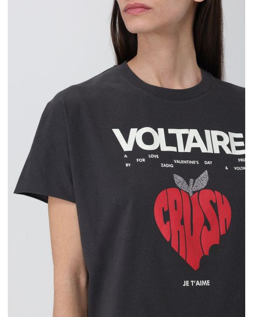 T-shirt in cotone con logo di Zadig & Voltaire in Multicolor