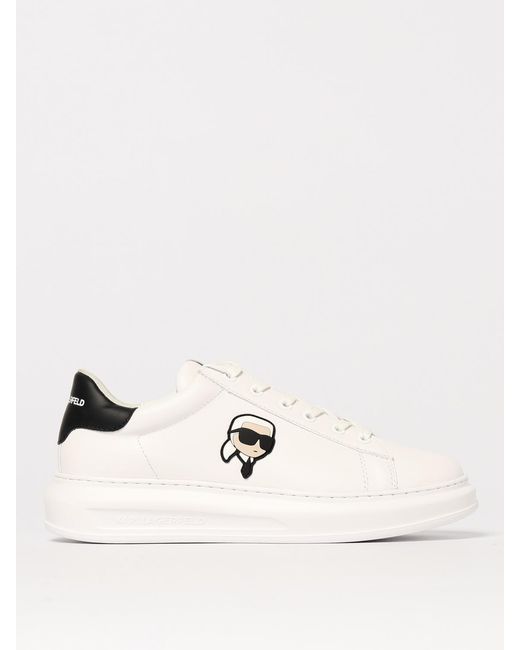 Karl Lagerfeld Natural Leather Sneakers for men