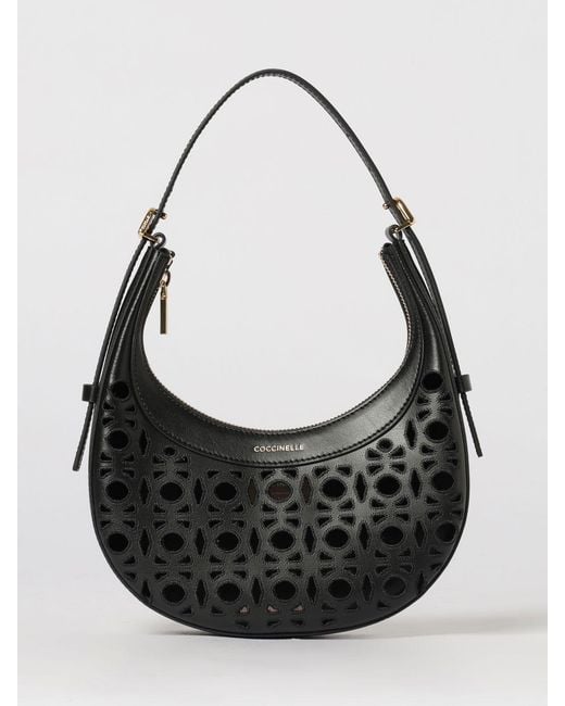 Coccinelle Black Whisper Perforated Leather Bag