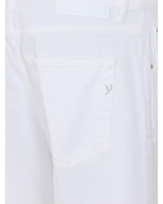 Dondup White 5-Pocket Cotton Denim Jeans