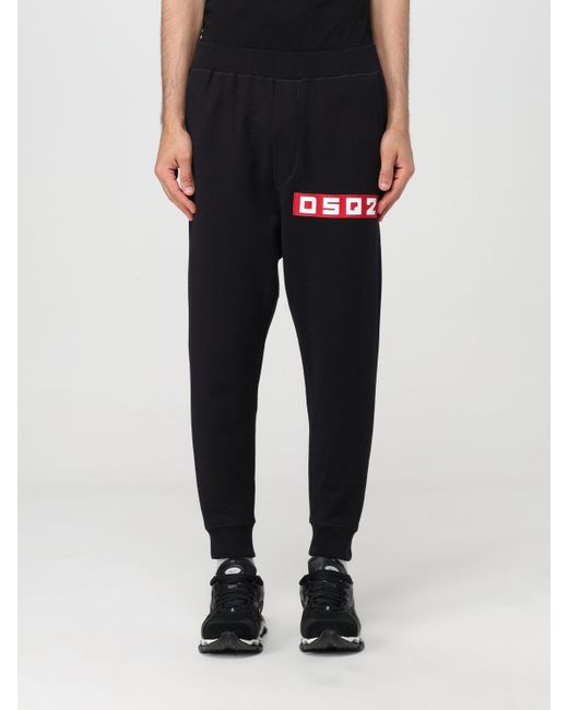 Pantalone jogging in jersey con logo di DSquared² in Black da Uomo