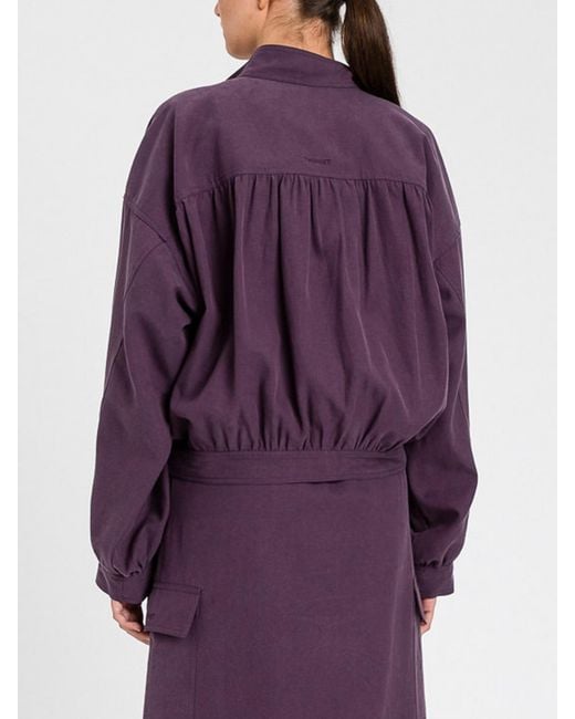 Twinset Purple Cotton Blend Jacket