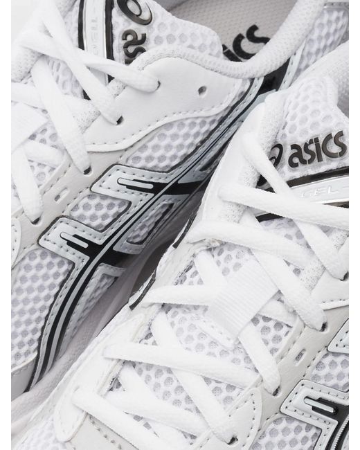 Asics White Gel-1130 Synthetic Leather And Mesh Sneakers With Gel Technology