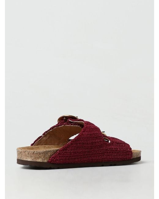 Maliparmi Red Flat Sandals