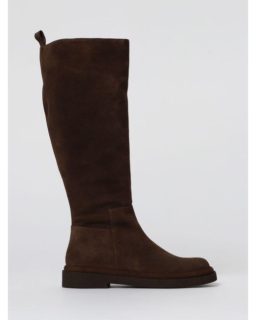 Paloma Barceló Brown Flat Ankle Boots
