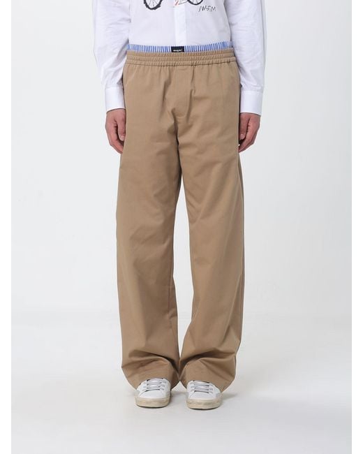 MSGM Natural Jersey Wide Leg Trousers for men