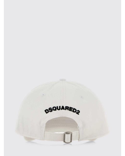 DSquared² Icon Logo Baumwoll-Baseballkappe in White für Herren