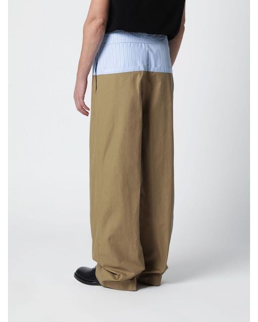 Dries Van Noten Brown Cotton Wide-Leg Pants for men