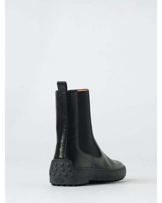 Tod's Black Flat Ankle Boot