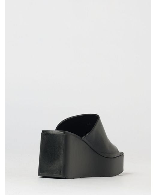 Vic Matié Black Vic MatiÉ Leather Wedge Sandals