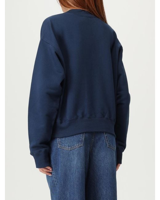 Chlo&Eacute Sudadera De Algodón Con Cuello Redondo Y Logo Chloé de color Blue