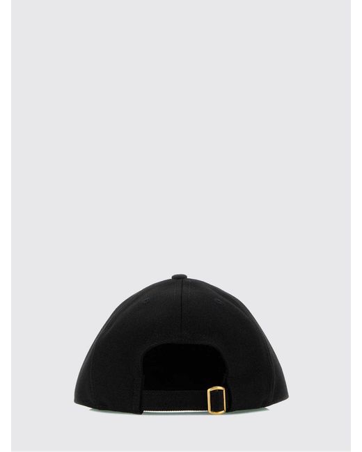 Willy Chavarria Black Twill Hat With Embroidered Slogan for men
