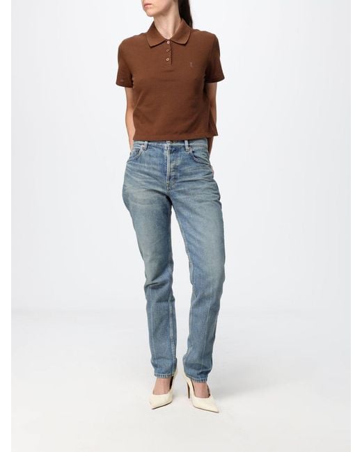 Saint Laurent Blue Polo Shirt