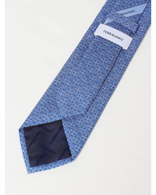 Cravatta in seta di Ferragamo in Blue da Uomo