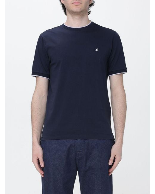 Brooksfield Blue Cotton T-Shirt for men