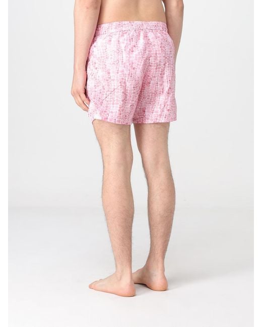 Kampos Pink Patterned Swimsuit for men
