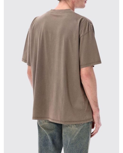Represent Gray Cotton Monogram T-Shirt for men