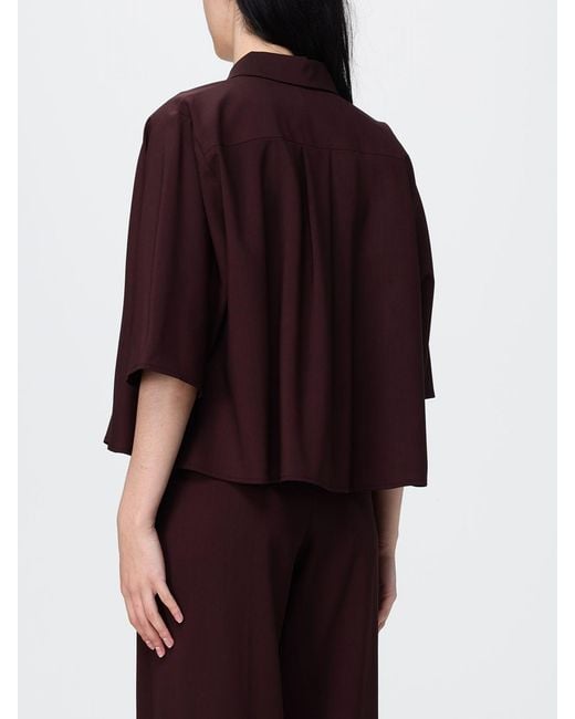 Alysi Red Virgin Wool Casual Shirt