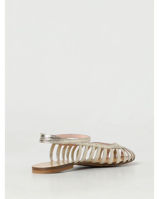 Anna F. Natural Flat Sandals