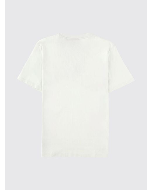 HUGO White Cotton T-Shirt With Tonal Logo for men
