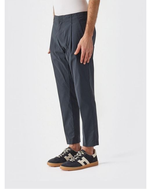 Dondup Blue Cotton Slim Fit Pants for men