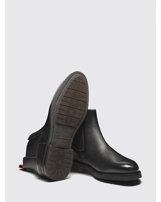 Santoni Black Boot for men
