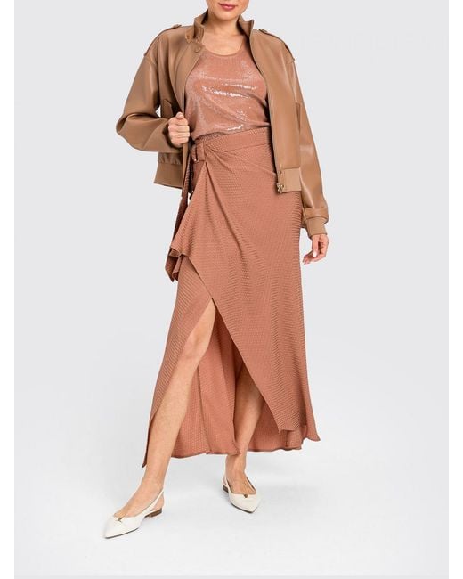 Twinset Brown Faux Leather Jacket