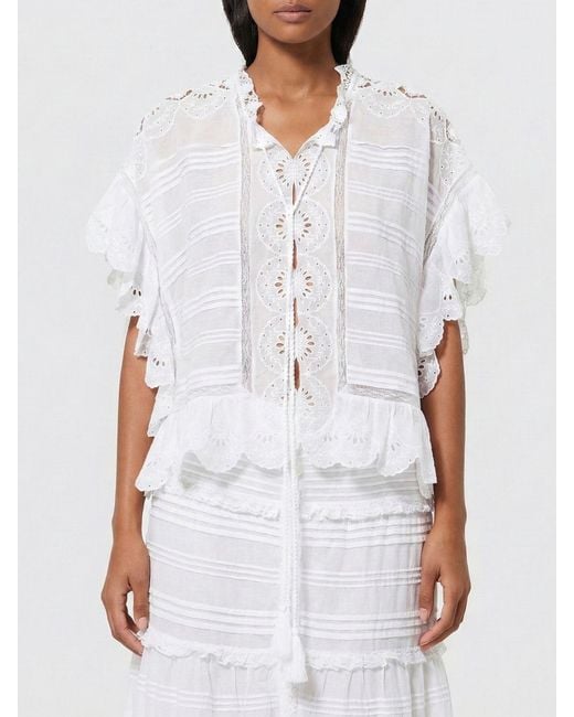 Isabel Marant White Embroidered Cotton Top