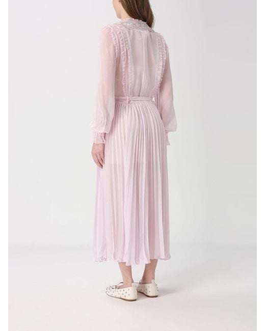 Self-Portrait Pink Midi Dresses