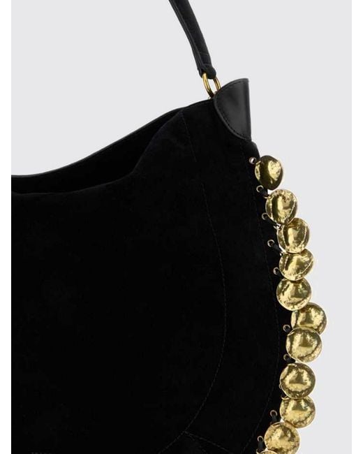 Isabel Marant Black Oskan Suede Bag With Metallic Appliqués