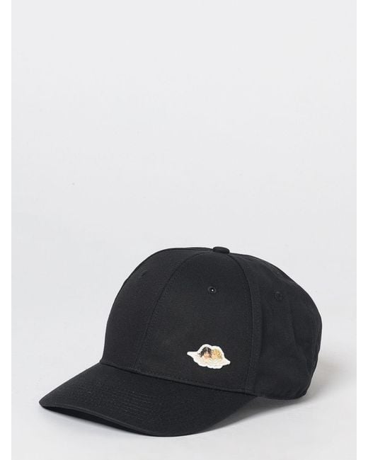Fiorucci Black Cotton Baseball Cap With Rigid Visor And Applied Logo