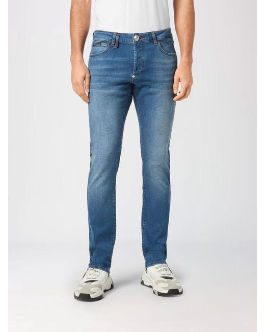 Philipp Plein Blue Slim Fit Skinny Jeans for men