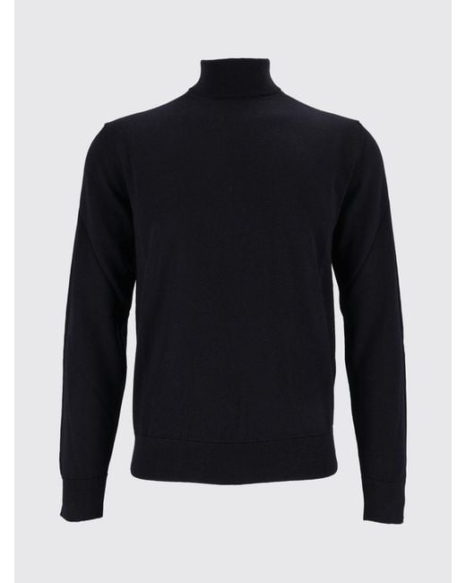 Ballantyne Blue Virgin Wool Long-Sleeved Turtleneck Jumper for men