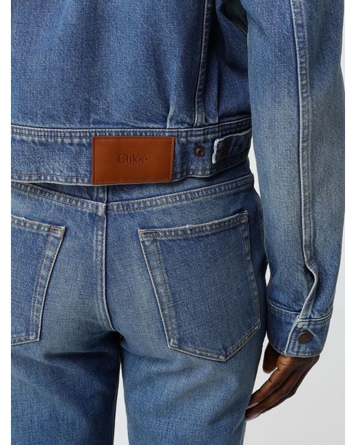 Chloé Blue Chlo&Eacute Crop Denim Jacket