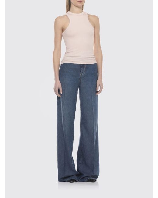 Dondup Blue Amber Wide-Leg Denim Jeans