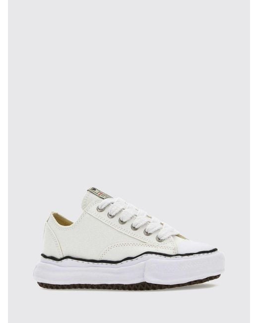 Maison Mihara Yasuhiro White Peterson Low Top Canvas Trainers With Rubber Sole for men